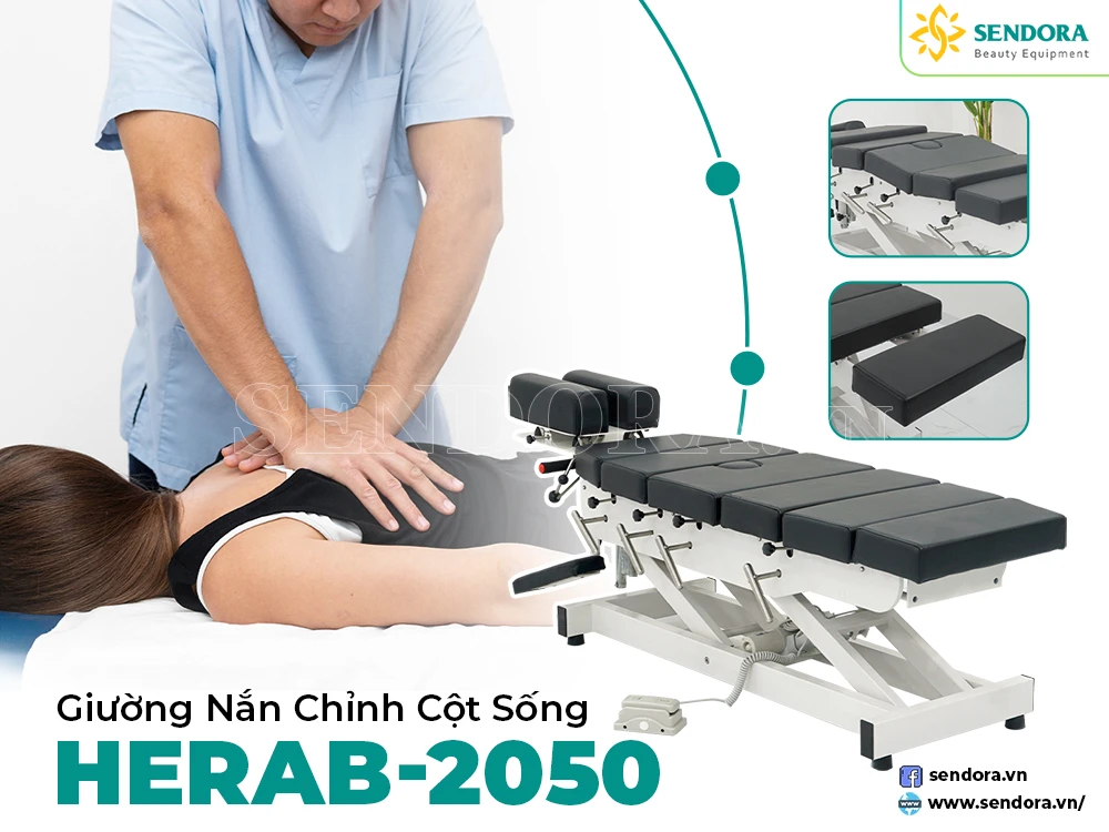 Giường nắn chỉnh cột sống - chỉnh điện 5 cần gạt HERAB-2050 1 1