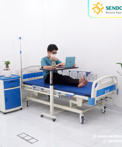 Bàn ăn y tế di động nâng hạ, bàn làm việc thông minh HMDT-1020 10 Bàn ăn di động, bàn ăn tại giường chăm sóc người bệnh