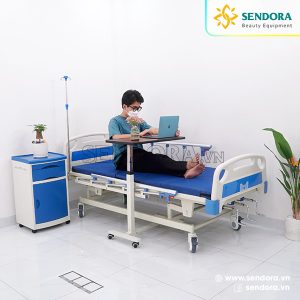Bàn ăn y tế di động nâng hạ, bàn làm việc thông minh HMDT-1020 10 Bàn ăn di động, bàn ăn tại giường chăm sóc người bệnh
