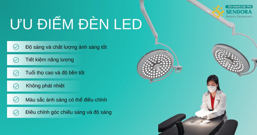 Các loại đèn mổ - Đèn phẫu thuật 19 Ưu điểm đèn led trong phẫu thuật