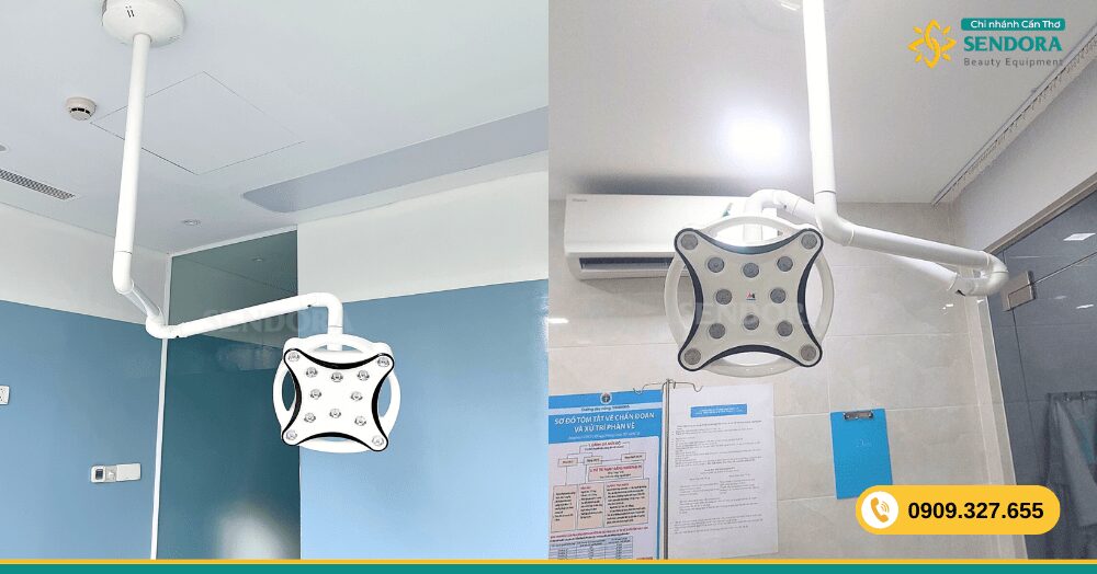 Các Loại Đèn Phẫu Thuật Thường Dùng Trong Bệnh Viện, Thẩm Mỹ Viện 46 Đèn mổ treo trần LED350