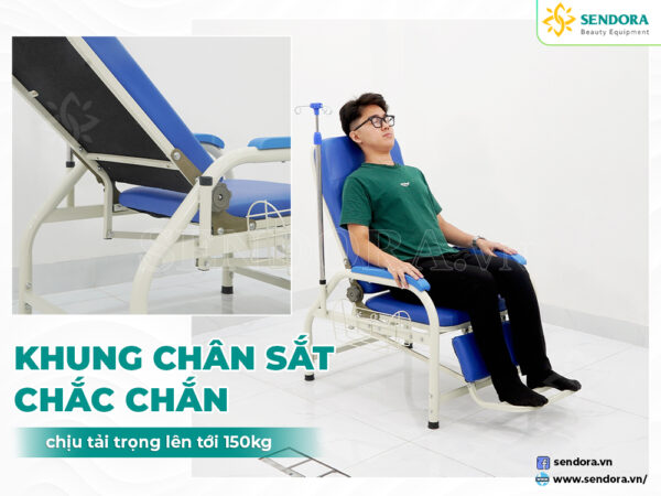 Chân ghế truyền dịch là khung sắt cực kỳ chắc chắn chịu trọng tải cao