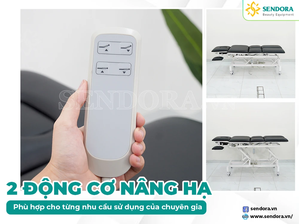 Giường kéo cột sống Herab-120 có thể điều chỉnh bằng điện thông qua remote