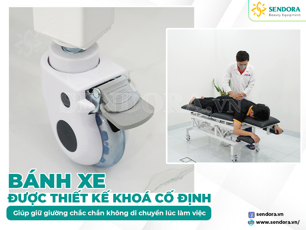 Giường Massage Trị Liệu Treatment Table Chỉnh Điện 2 Động Cơ Herab-10207