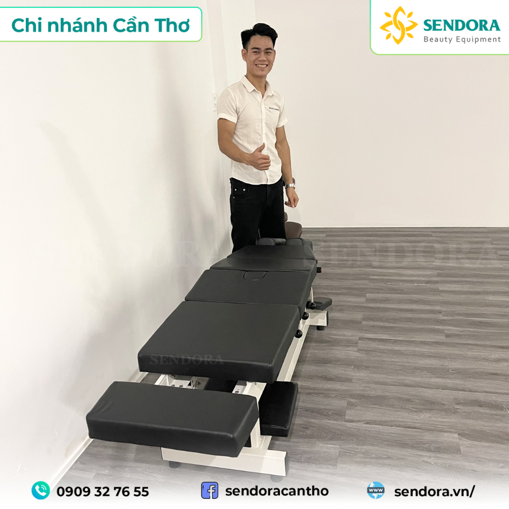 giường chiropractic 6 khúc 4 cần gạt