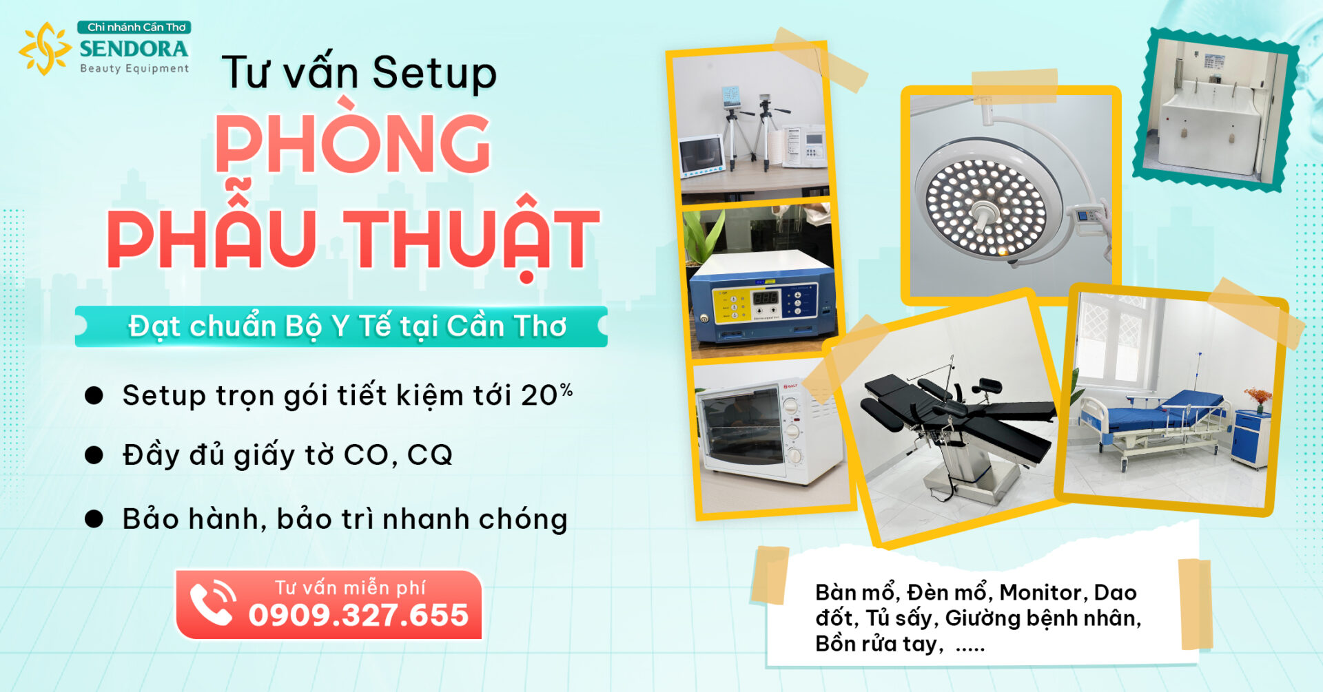 setup phòng phẫu thuật tại cần thơ