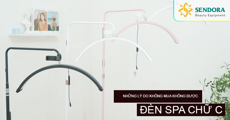 Đèn led spa chữ C – 3 màu ánh sáng