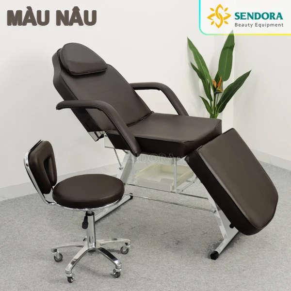 Giường phun xăm cao cấp màu Nâu