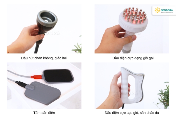 Các đầu trị liệu của máy điện sinh học trị liệu 5 trong 1