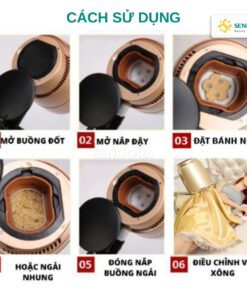 Máy xông ngải cứu kết hợp đèn hồng ngoại 7 màu 17 Cách sử dụng Máy xông ngải cứu kết hợp đèn hồng ngoại 7 màu