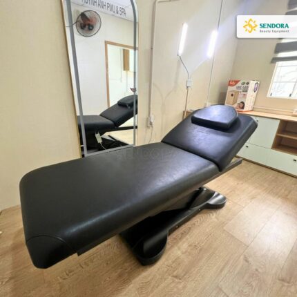 Giường thẩm mỹ chỉnh điện hai động cơ 8050 màu đen