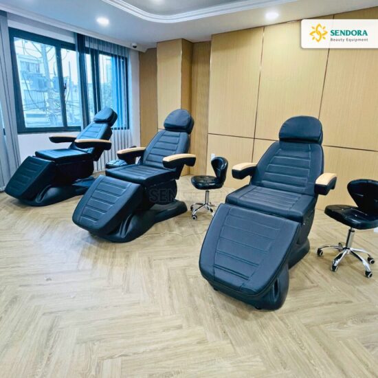 Bàn giao giường combo 3 giường ghế C810 3 động cơ màu đen