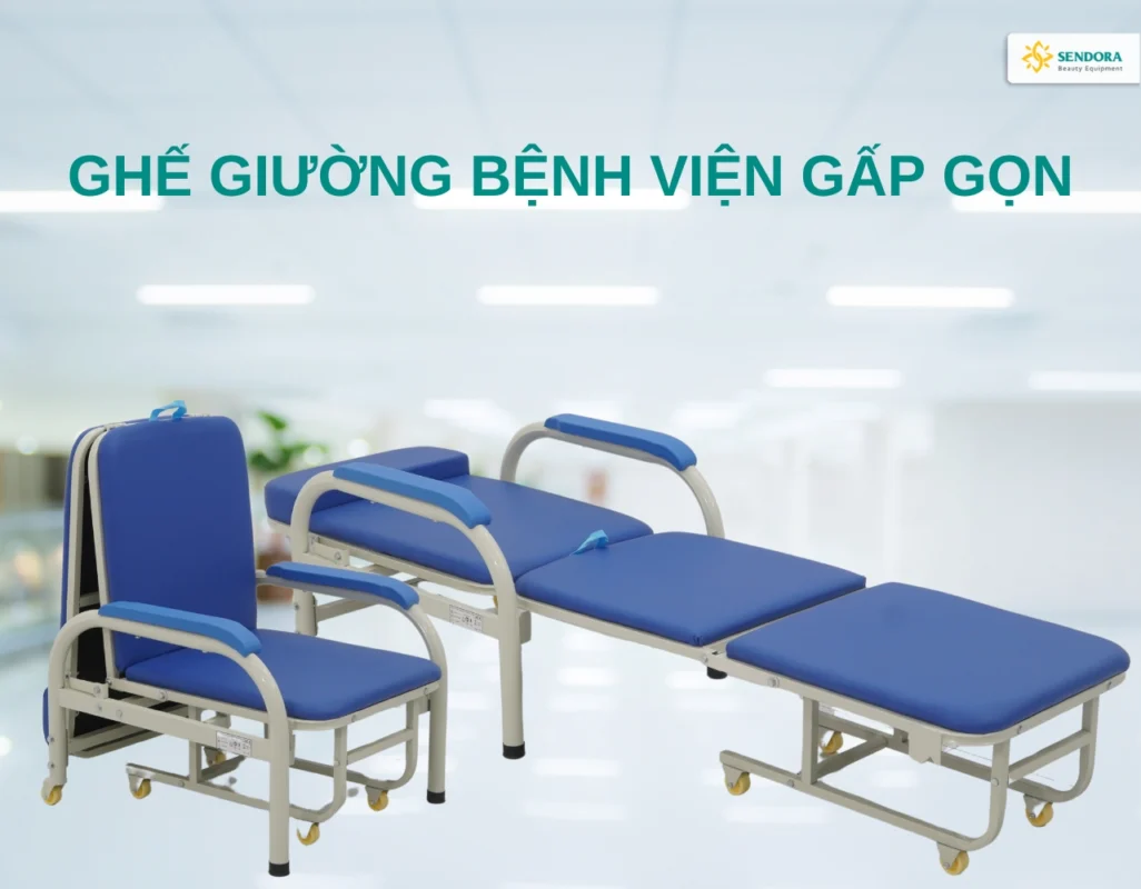 Ghế giường bệnh viện gấp gọn – Giải pháp cho người chăm sóc bệnh nhân