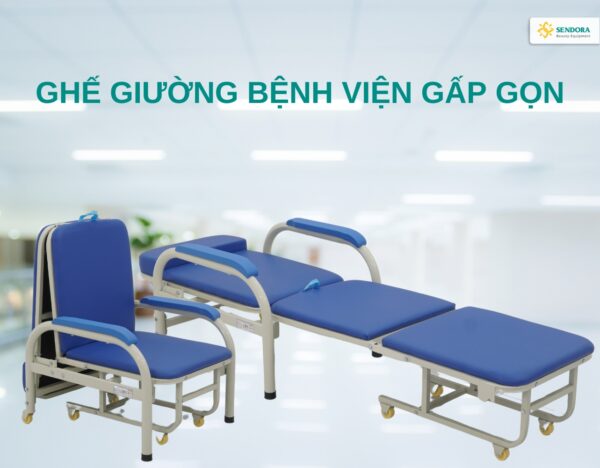 Ghế giường bệnh viện gấp gọn – Giải pháp cho người chăm sóc bệnh nhân