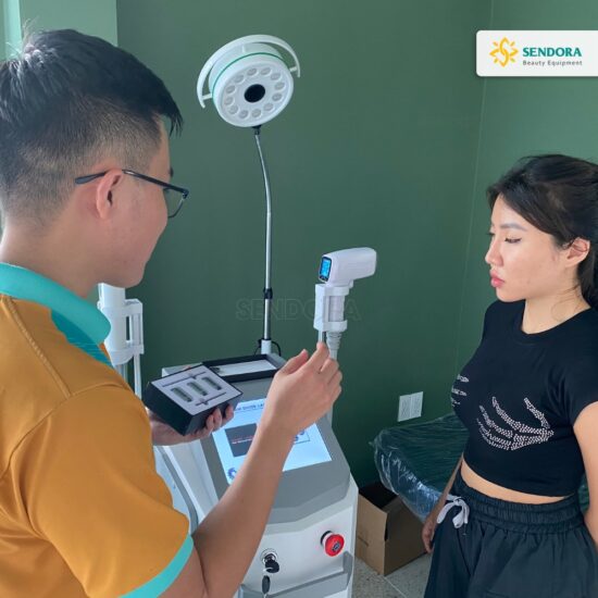 Bàn giao máy laser xóa xăm triệt lông 2in1 Hi-MEC tại Spa Diep.aesthetic, Quận 2, TPHCM
