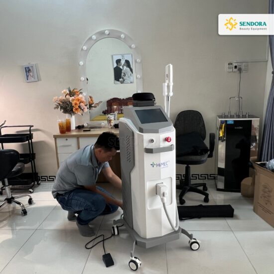 Bàn giao máy laser xóa hình xăm cao cấp Hi-MEC HMTR-2350 tại Phun xăm Trinh Phạm – Tây Ninh