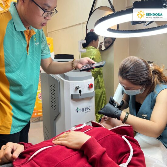 Bàn giao máy laser xóa hình xăm cao cấp Hi-MEC HMTR-2350 tại Phượng Brow – Long An
