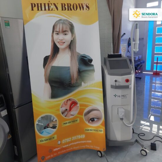 Bàn giao máy laser xóa hình xăm cao cấp Hi-MEC HMTR-2350 tại Phượng Brow – Long An