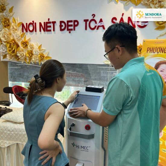Bàn giao máy laser xóa hình xăm cao cấp Hi-MEC HMTR-2350 tại Phượng Brow – Long An