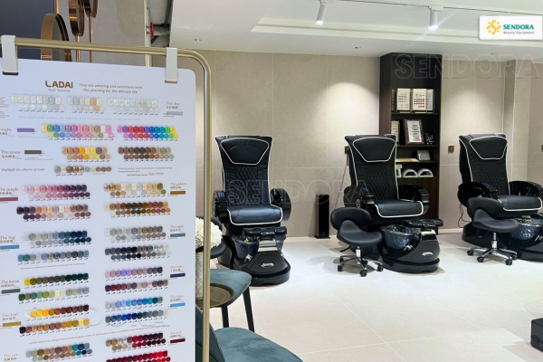 Bàn giao 4 ghế nail massage Pedicure cho Annesthetic