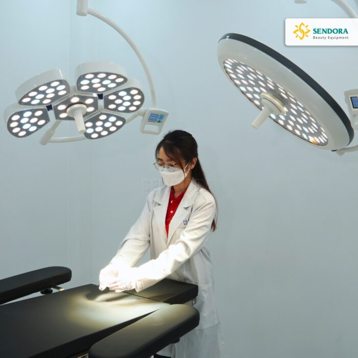 Đèn phẫu thuật Full Led bóng đôi Petal/LED700 treo trần