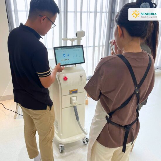 Bàn giao máy triệt lông Diode Laser Alpha 3