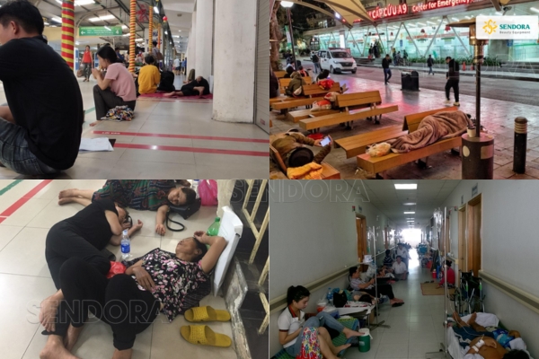 Ghế giường đa năng cho bệnh viện – Giải pháp nghỉ ngơi cho người chăm bệnh & bác sĩ 7 Người nhà bệnh nhân mệt mỏi vạ vật ở hành lang bệnh viện