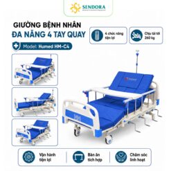 Giường bệnh nhân đa năng 4 tay quay Humed HM-C4- giường y tế