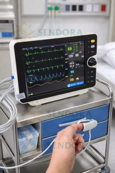 Màn hình monitor YK-8000B hiển thị ECG SpO2 NIBP