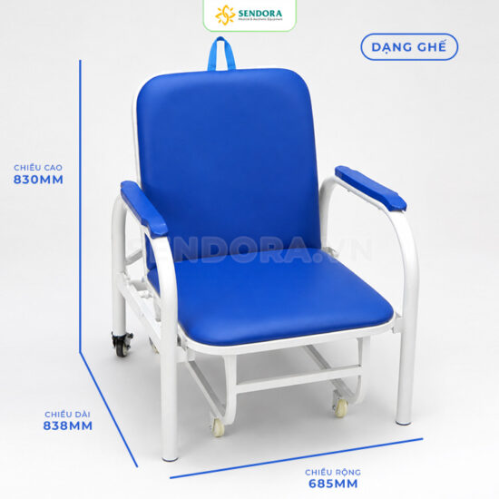 Ảnh thực tế ghế giường chăm sóc bệnh nhân HM-CB-T01-Dạng ghế