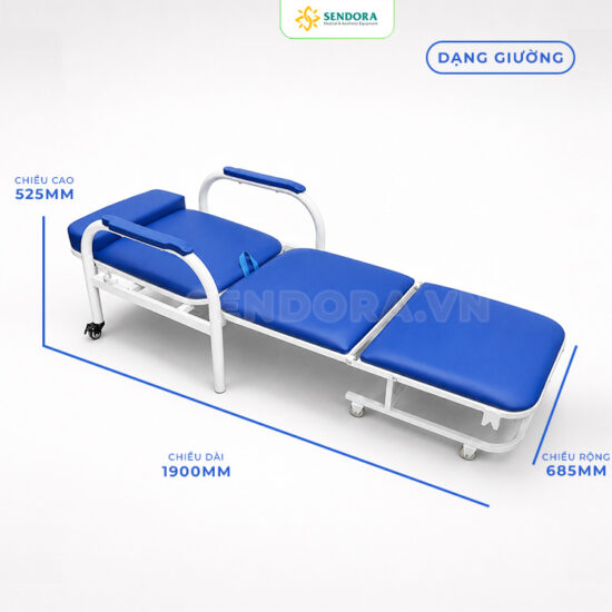 Ảnh thực tế ghế giường chăm sóc bệnh nhân HM-CB-T01-Dạng giường
