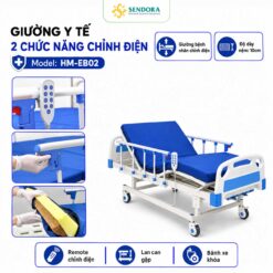 Giường y tế 2 chức năng chỉnh điện HM-EB02