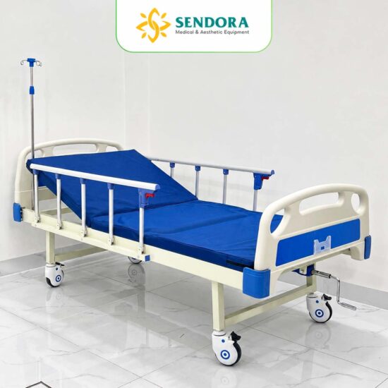 Giường bệnh nhân 1 tay quay chỉnh cơ HM-MB01-T02- Giường y tế