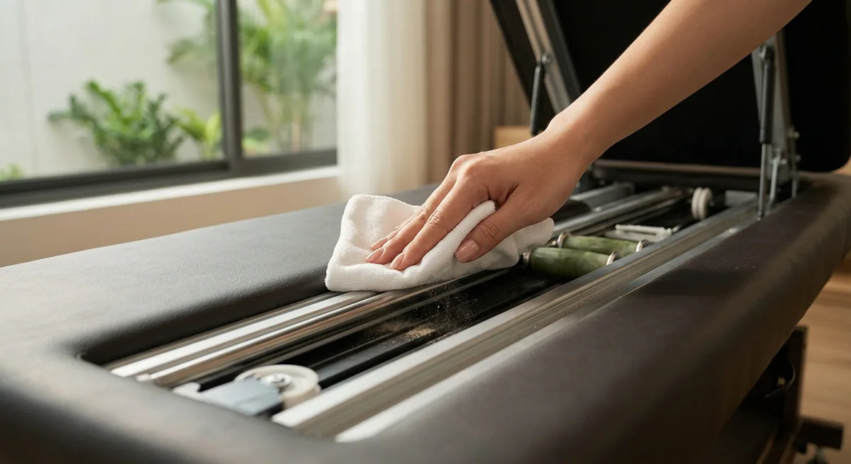 giường massage trị liệu hàn quốc - Biện pháp phòng ngừa hỏng hóc và kéo dài tuổi thọ thiết bị: Vệ sinh định kỳ: Dùng khăn mềm lau sạch bụi bẩn trên bề mặt da và rãnh con lăn hàng tuần.
