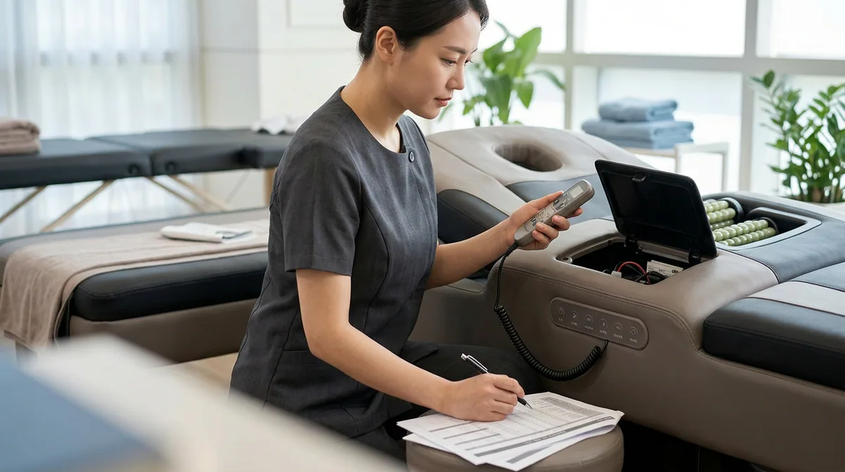 giường massage trị liệu hàn quốc - Bảng Tổng Hợp Triệu Chứng, Nguyên Nhân Và Hướng Xử Lý An Toàn: Nếu nguồn điện bình thường, hãy gọi kỹ thuật.