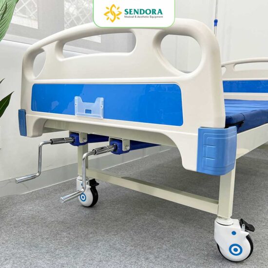 Giường y tế 2 tay quay chỉnh cơ HM-MB02 chính hãng | Made in Viet Nam 14 Cơ cấu 2 tay quay của giường bệnh nhân HM-MB02