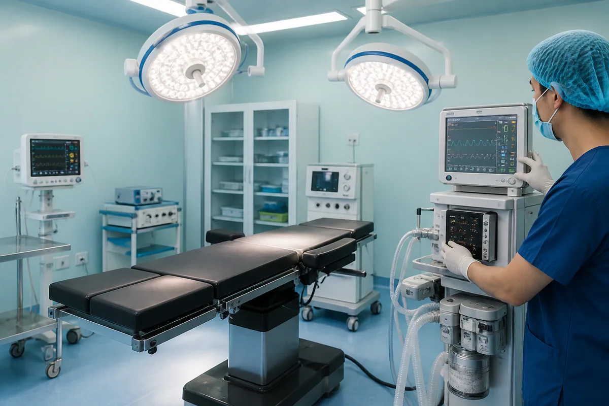 Cấu hình thiết bị trong timeline triển khai phòng mổ thẩm mỹ: Việc lựa chọn thiết bị quyết định trực tiếp tới khả năng vận hành và an toàn phẫu thuật.