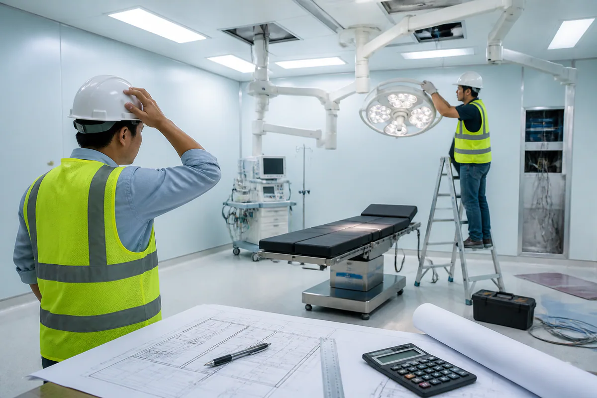 Tránh bẫy chi phí trong timeline triển khai phòng mổ thẩm mỹ: Để hạn chế việc phát sinh ngân sách ngoài dự toán, chủ đầu tư cần lưu ý: Không thay đổi thiết kế giữa chừng: Việc thay đổi model đèn mổ hay bàn mổ sau khi đã đổ trần/sàn sẽ tốn chi phí gia cố hạ tầng.