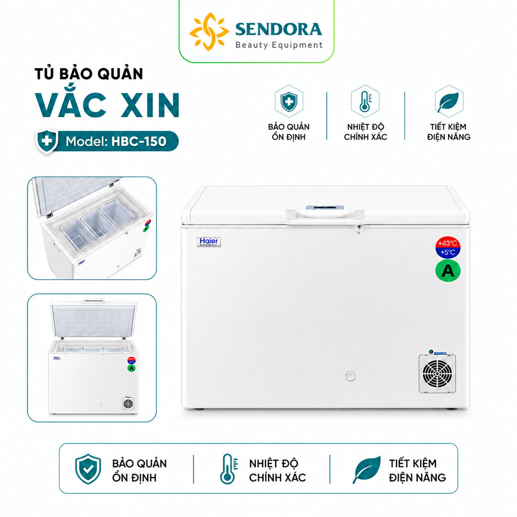 Tủ bảo quản Vắc xin, model HBC-150 1 Tủ bảo quản vắc xin HB-150 chính hãng