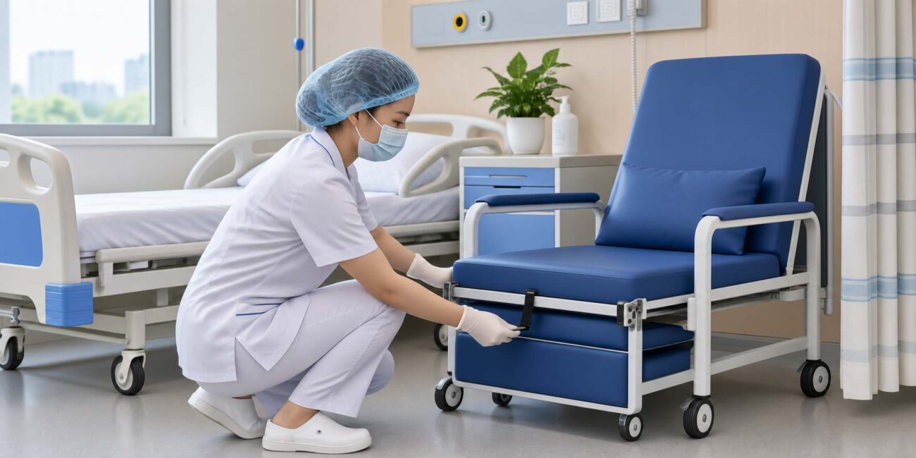 Ghế HM-CB-T01 cho người nhà bệnh nhân: Dùng sao hợp lý?