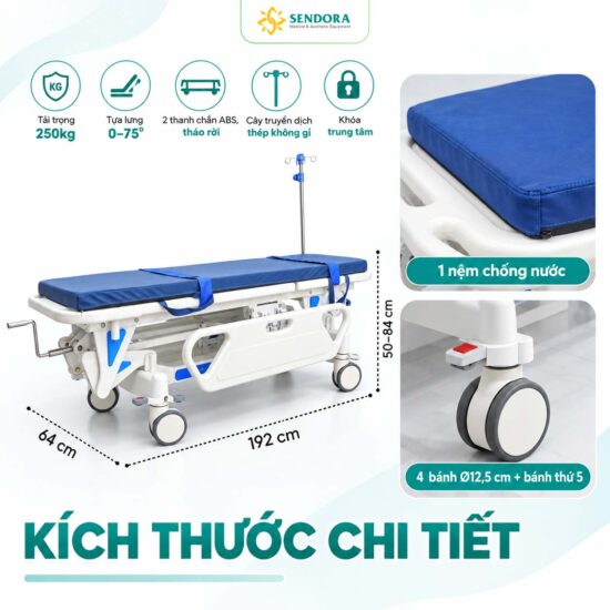 Kích Thước Chi Tiết Băng Ca Cứu Thương