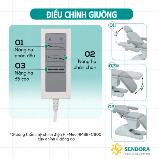 Giường Thẩm Mỹ Chỉnh Điện Hi-Mec HMBB-C800 | Hàng Việt Nam Chính Hãng 46 Giường Thẩm Mỹ Chỉnh Điện Hi-Mec HMBB-C800
