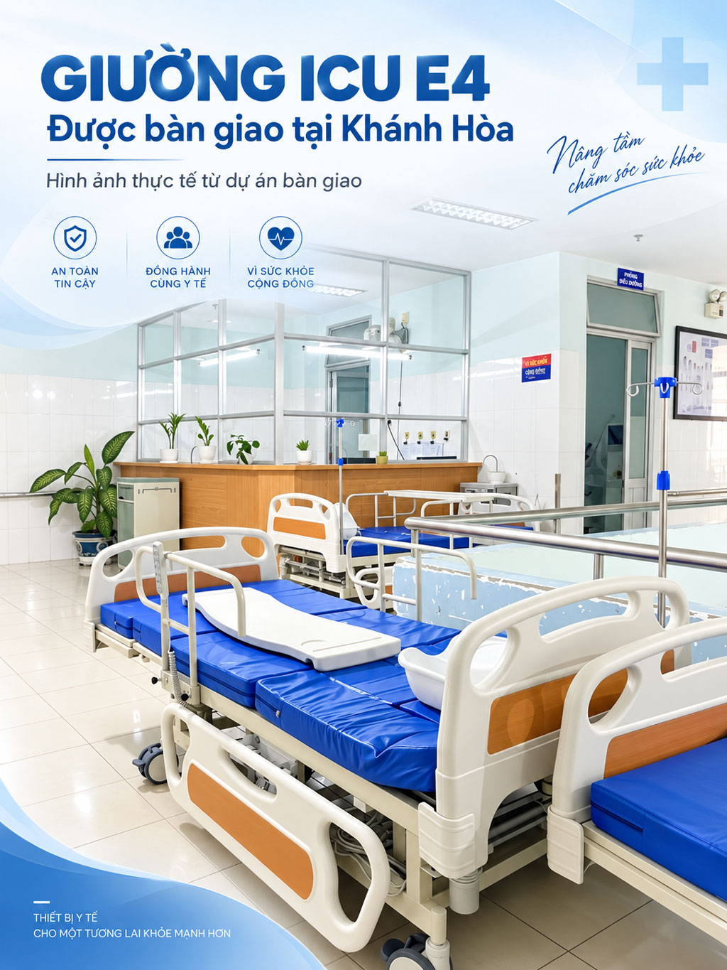 Giường y tế hồi sức cấp cứu ICU Giường y tế hồi sức cấp cứu ICU