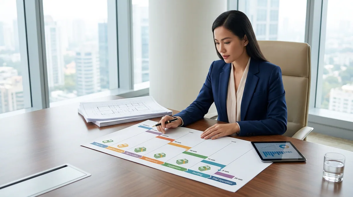 Timeline dự toán phòng mổ thẩm mỹ: Lộ trình chi phí và hồ sơ từng giai đoạn 7 timeline dự toán phòng mổ thẩm mỹ - Bảng tổng hợp timeline và chi phí tham khảo: Tổng thời gian trung bình: 4 6 tháng.
